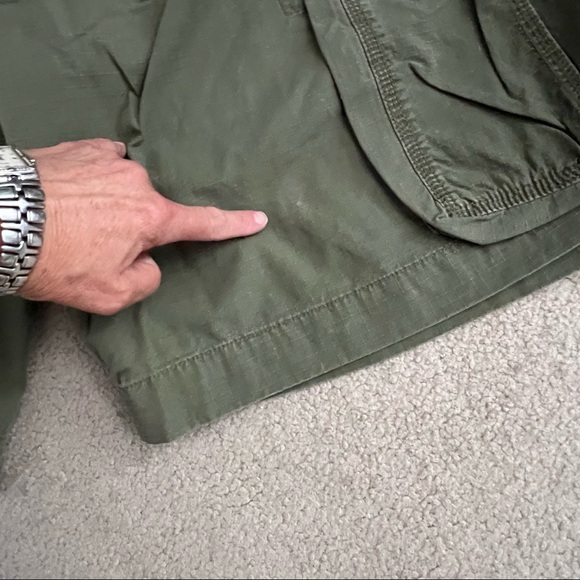 Vintage 1990s Polo Jeans Company 1967 Military Green Paratrooper Cargo Shorts - Picture 4 of 10